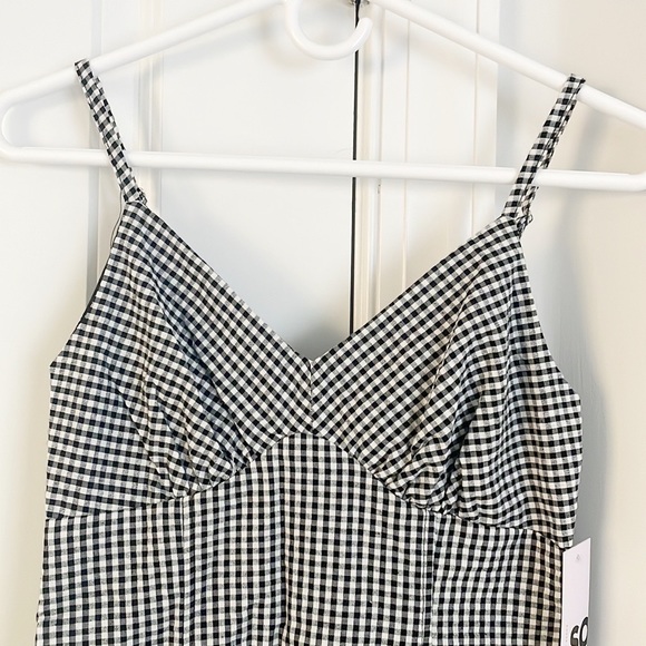 Kohls SO Juniors Double Slit Gingham Mini Dress Size 1 - Picture 4 of 6